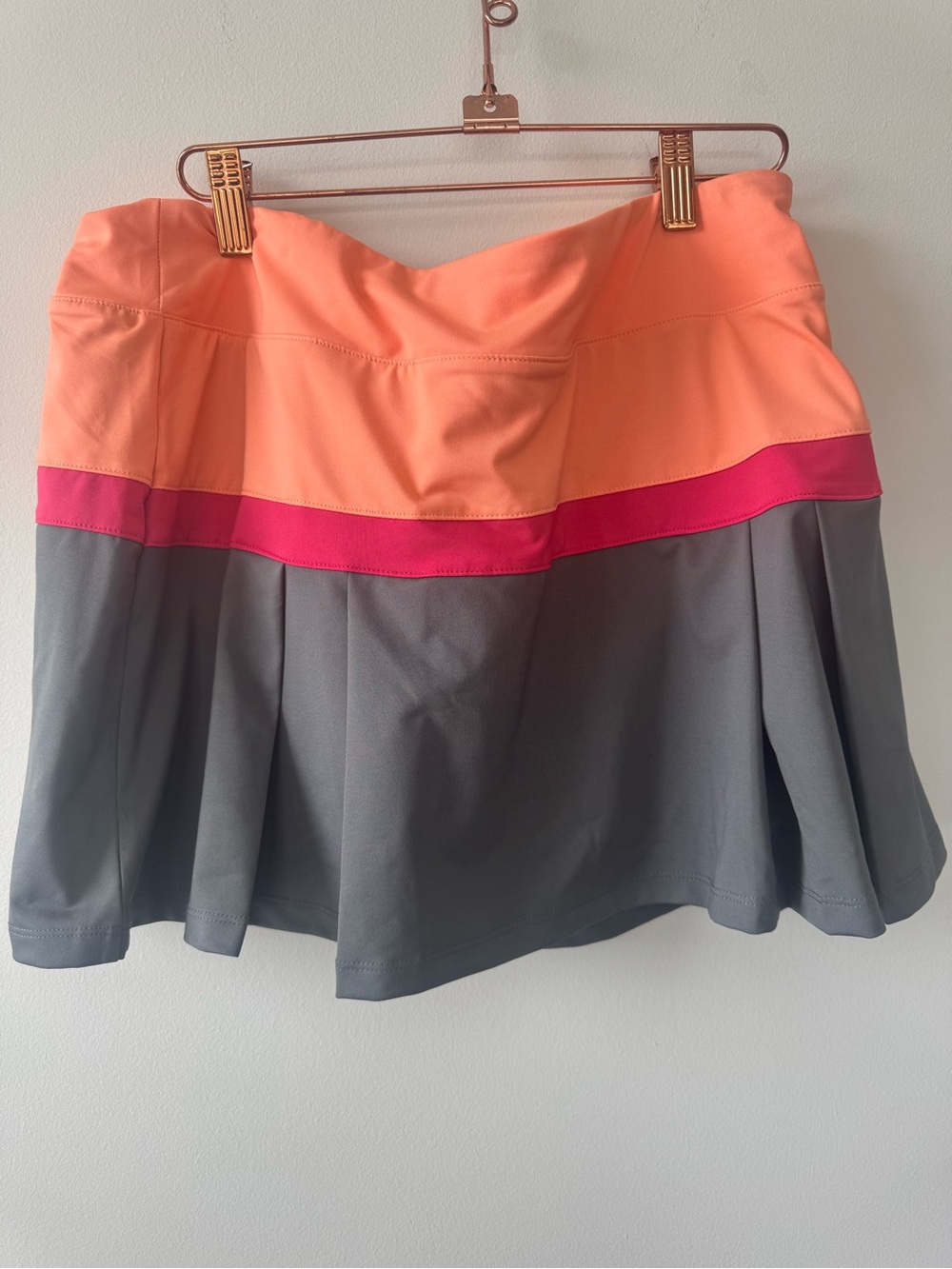 NWT Fila Skort Golf Skirt Tennis Sports Athletic Sz XL Pink & Grey